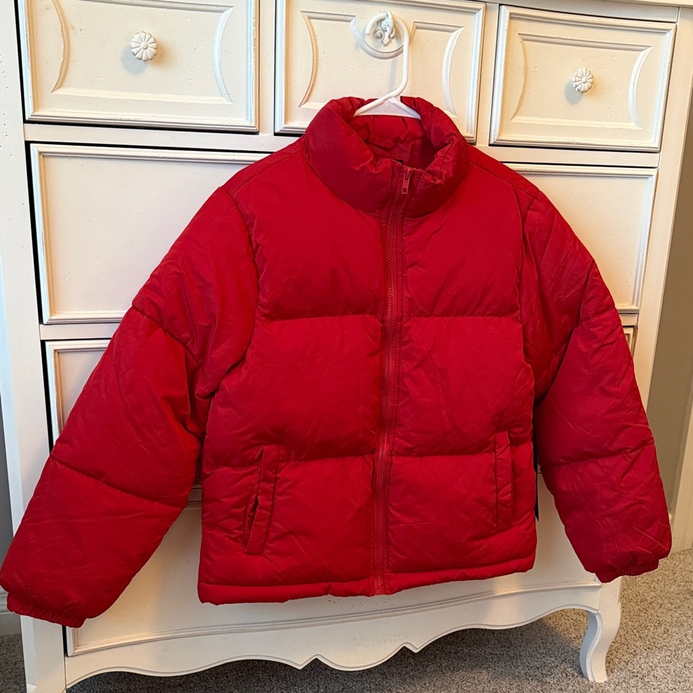 Forever 21 Vibrant Red Puffer Jacket